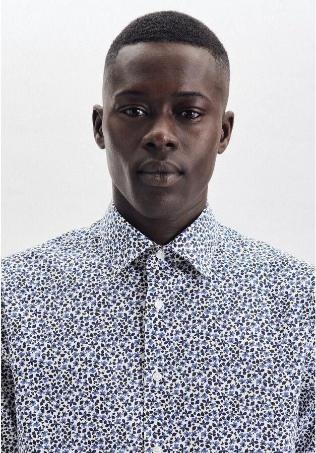 Seidensticker Businessoverhemd Regular korte mouwen kentkraag print - Foto 8