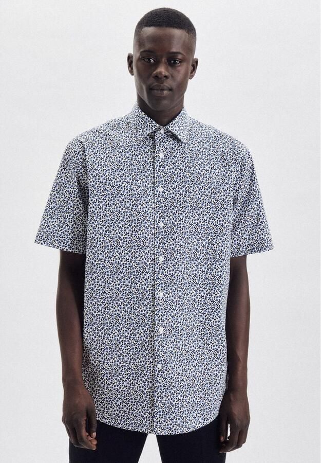 Seidensticker Businessoverhemd Regular korte mouwen kentkraag print - Foto 5