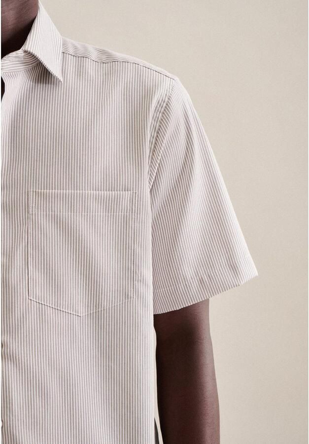 Seidensticker Businessoverhemd Regular korte mouwen kentkraag strepen - Foto 3