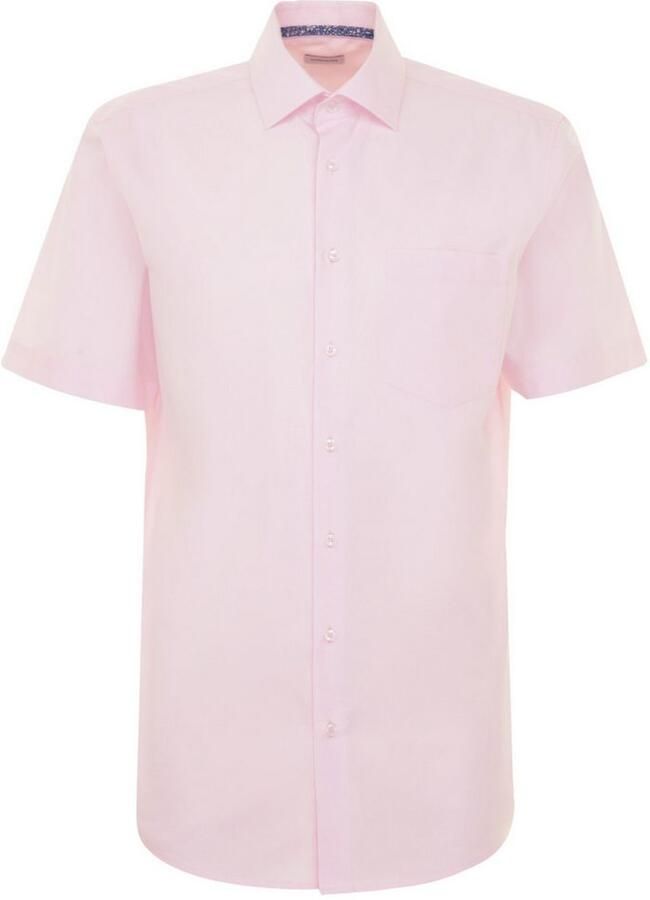 Seidensticker Businessoverhemd Regular korte mouwen kentkraag uni