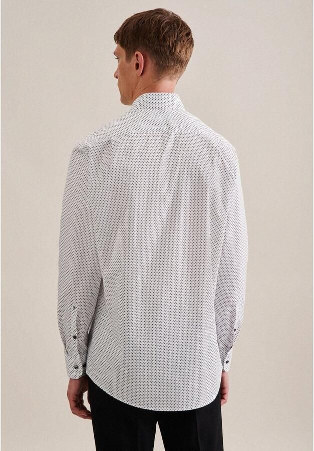 Seidensticker Businessoverhemd Regular lange mouwen kentkraag paisley