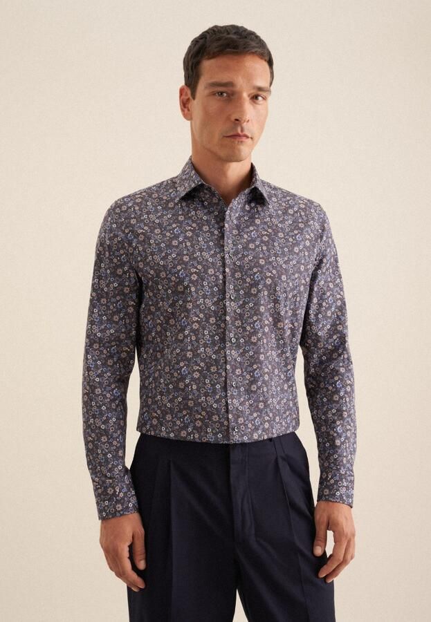 Seidensticker Businessoverhemd Shaped 1 1 Kentkraag bloemen - Foto 8