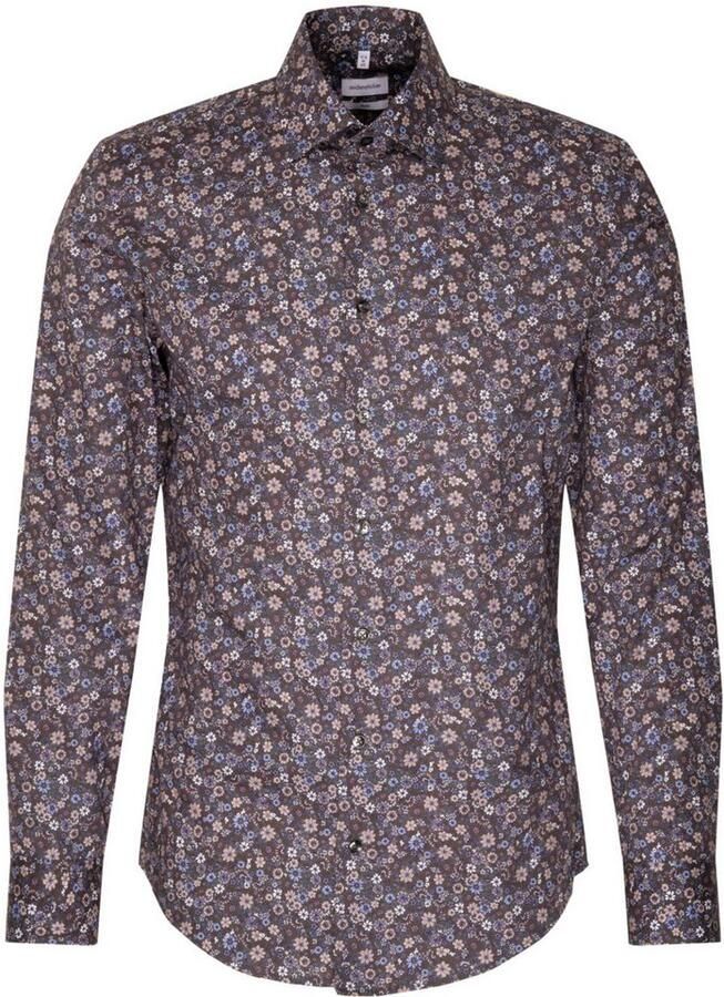 Seidensticker Businessoverhemd Shaped 1 1 Kentkraag bloemen