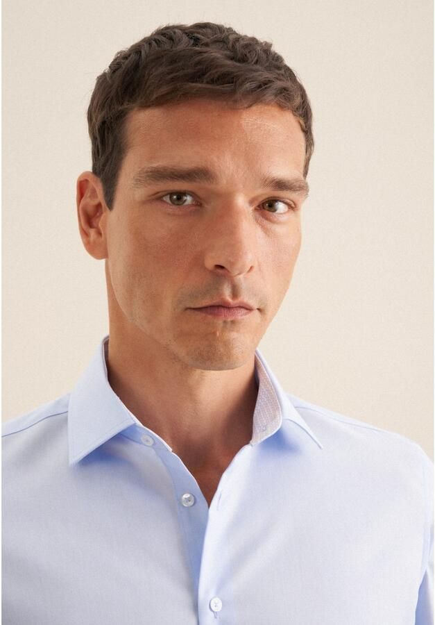 Seidensticker Businessoverhemd Slim 1 1 Kent kraag uni - Foto 3