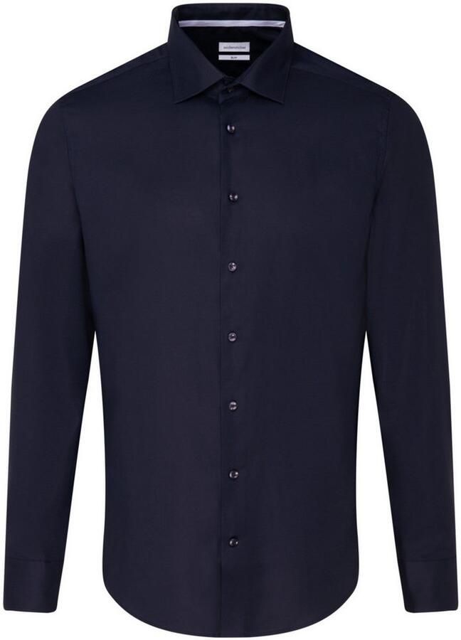 Seidensticker Businessoverhemd Slim Kentkraag structuur