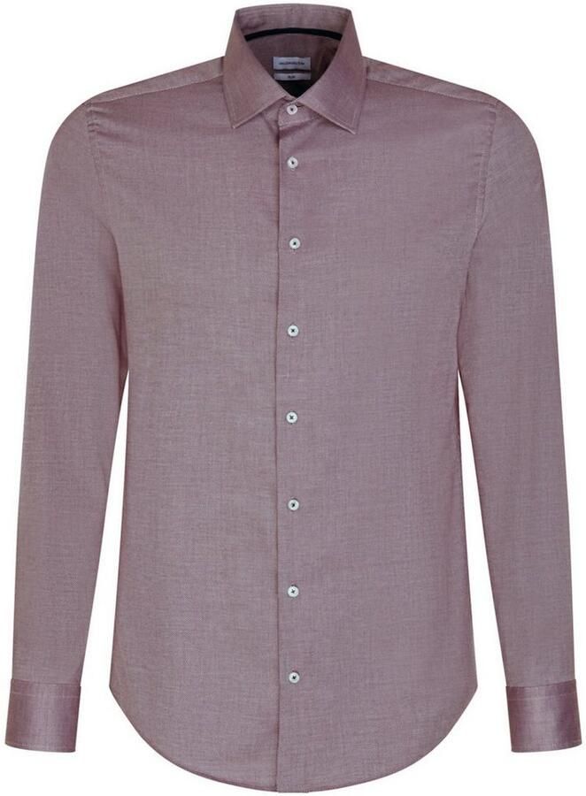 Seidensticker Businessoverhemd Slim Kentkraag structuur