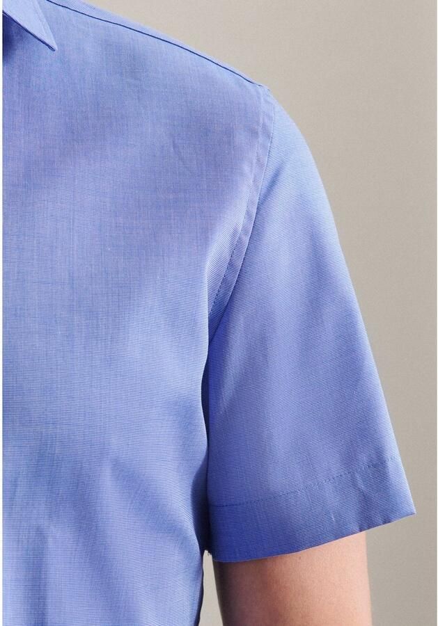 Seidensticker Businessoverhemd Slim korte mouwen kentkraag uni - Foto 3