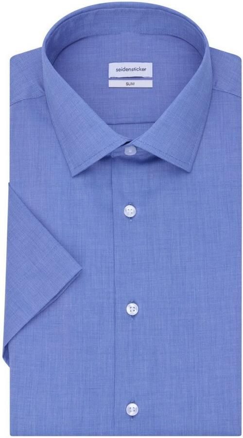 Seidensticker Businessoverhemd Slim korte mouwen kentkraag uni - Foto 7