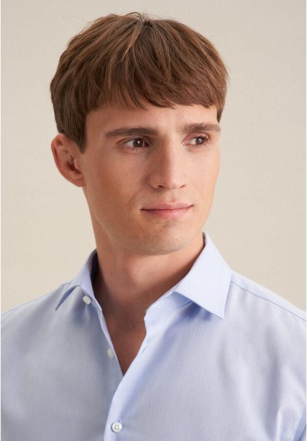 Seidensticker Businessoverhemd Slim korte mouwen kentkraag uni - Foto 3