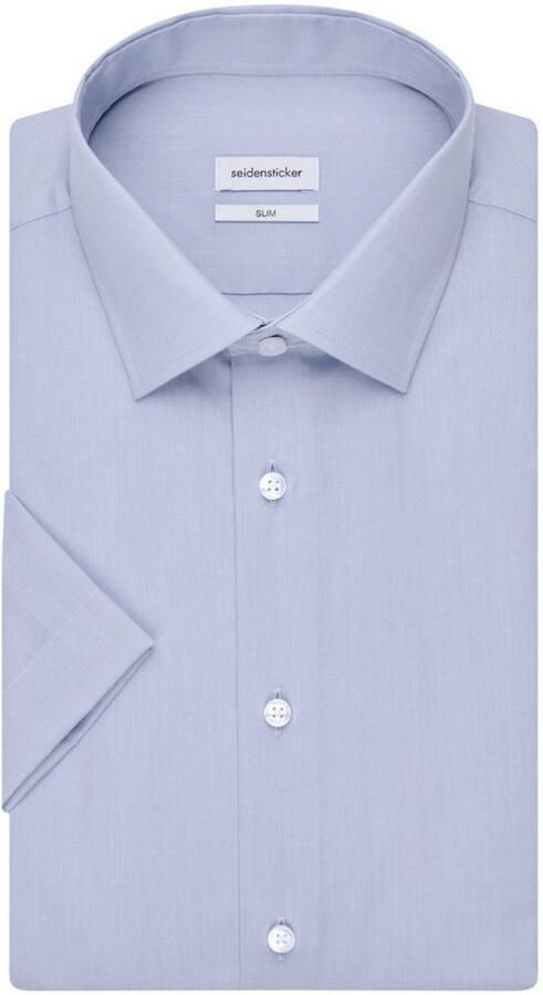 Seidensticker Businessoverhemd Slim korte mouwen kentkraag uni - Foto 8