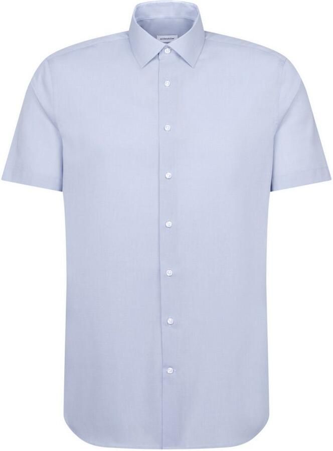 Seidensticker Businessoverhemd Slim korte mouwen kentkraag uni