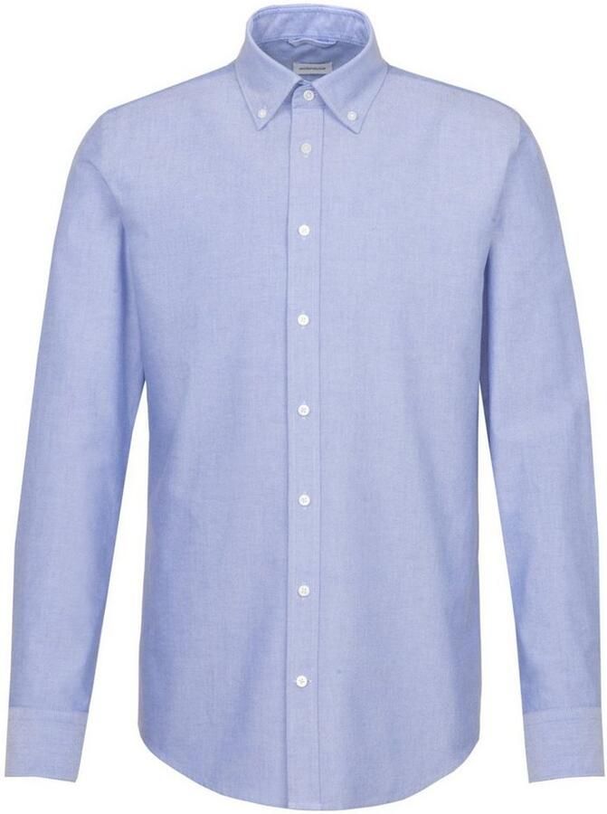 Seidensticker Businessoverhemd Slim lange mouwen button-downkraag uni