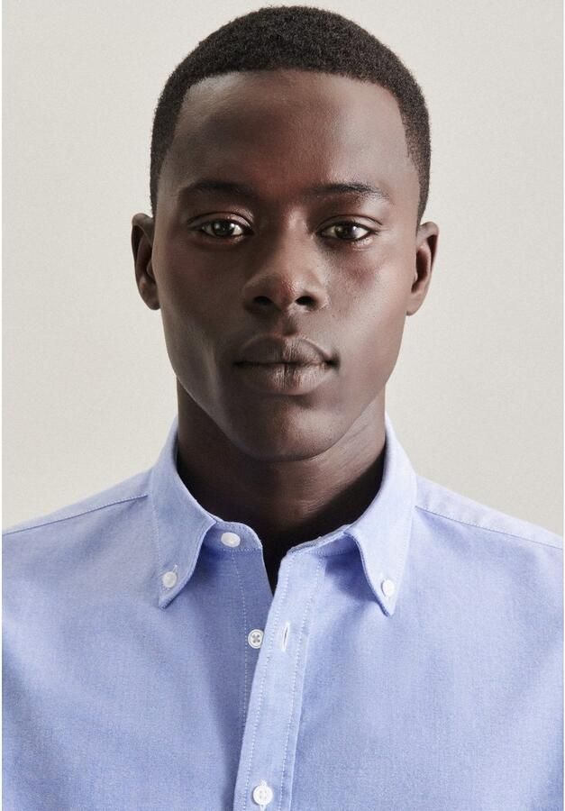 Seidensticker Businessoverhemd Slim lange mouwen button-downkraag uni - Foto 4