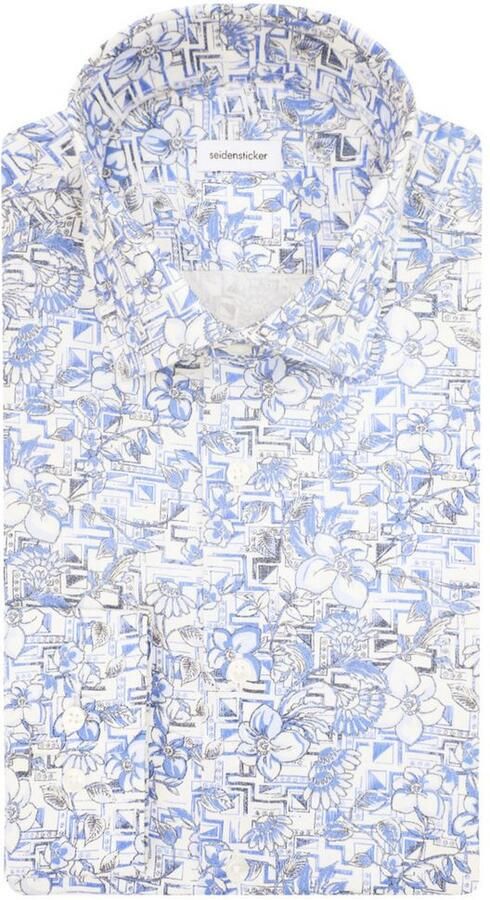 Seidensticker Businessoverhemd Slim lange mouwen kentkraag bloemmotief - Foto 8
