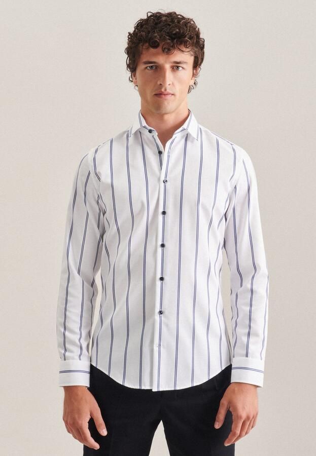 Seidensticker Businessoverhemd Slim lange mouwen kentkraag strepen - Foto 8