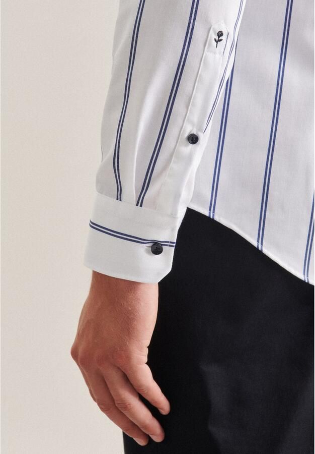 Seidensticker Businessoverhemd Slim lange mouwen kentkraag strepen - Foto 6