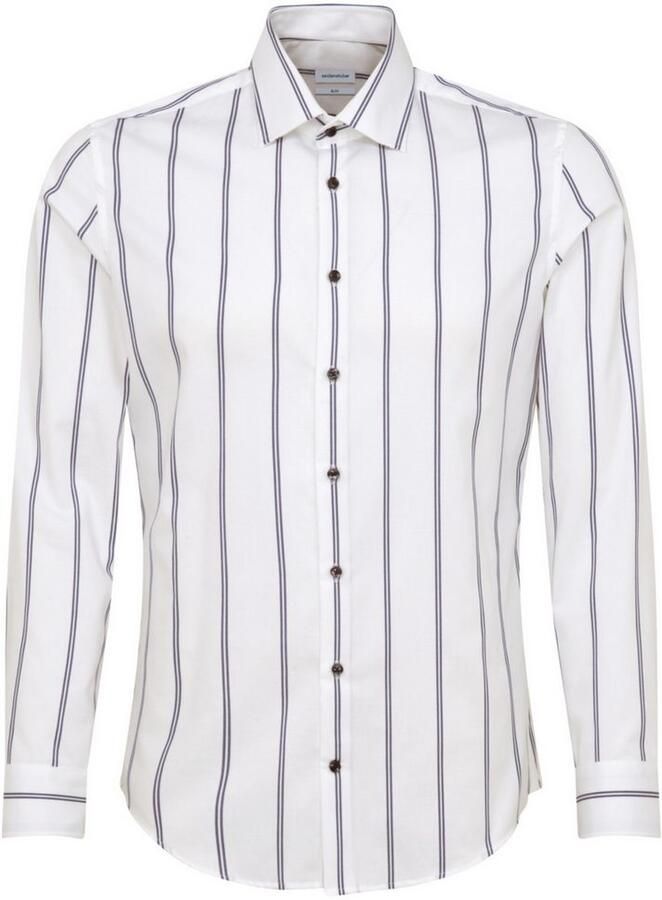 Seidensticker Businessoverhemd Slim lange mouwen kentkraag strepen