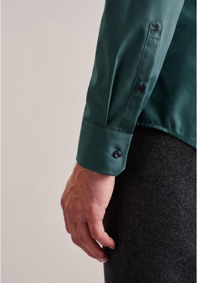 Seidensticker Businessoverhemd Slim lange mouwen kentkraag uni - Foto 3