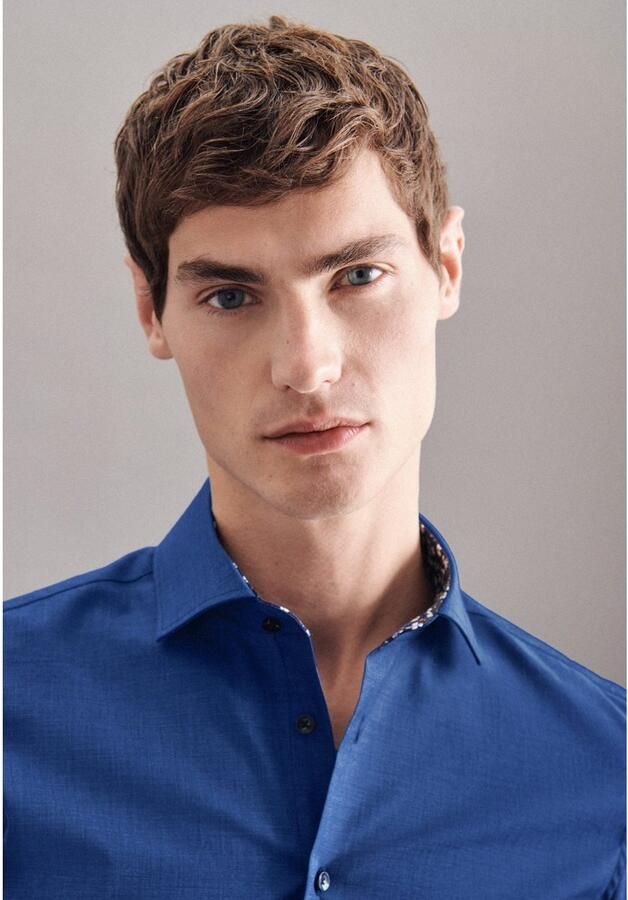 Seidensticker Businessoverhemd Slim lange mouwen kentkraag uni - Foto 3