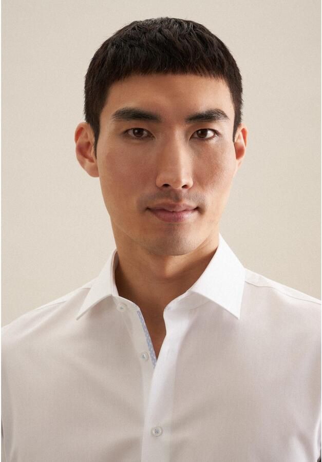 Seidensticker Businessoverhemd Slim lange mouwen kentkraag uni - Foto 2