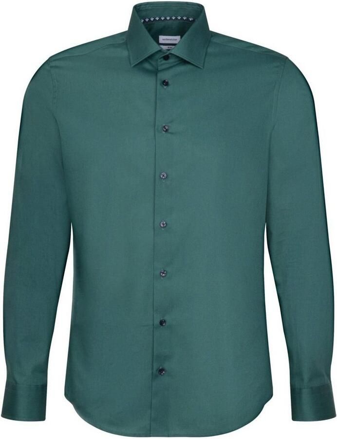 Seidensticker Businessoverhemd Slim lange mouwen kentkraag uni