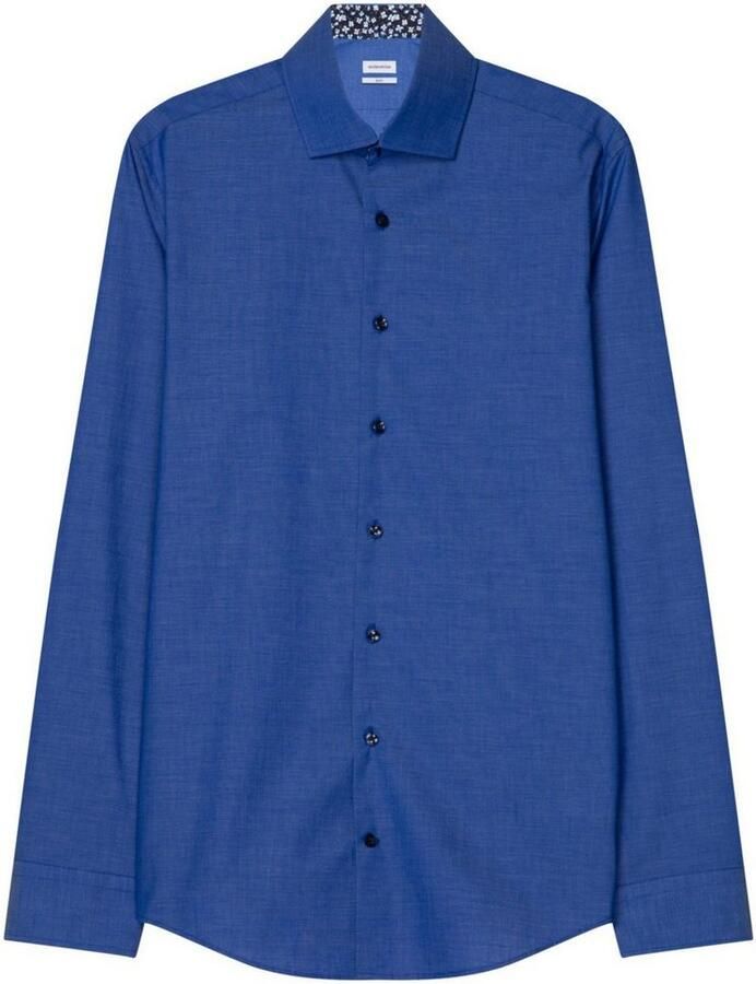 Seidensticker Businessoverhemd Slim lange mouwen kentkraag uni