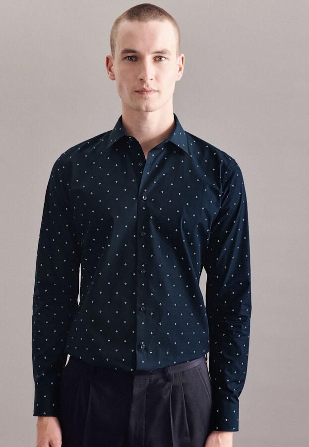 Seidensticker Businessoverhemd X-Slim lange mouwen kentkraag print - Foto 8