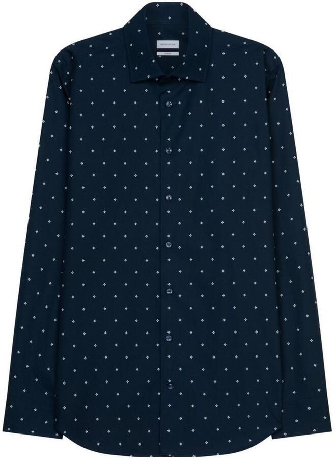 Seidensticker Businessoverhemd X-Slim lange mouwen kentkraag print