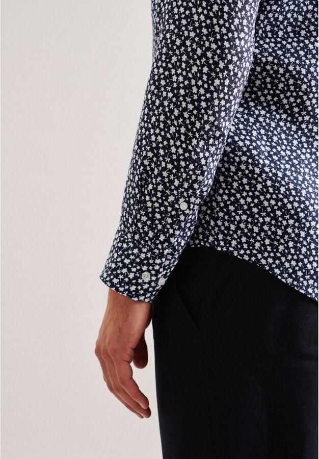 Seidensticker Businessoverhemd X-Slim lange mouwen kentkraag print - Foto 5