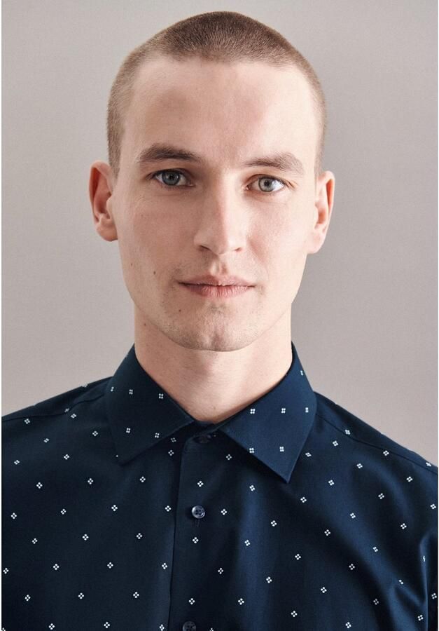 Seidensticker Businessoverhemd X-Slim lange mouwen kentkraag print - Foto 4