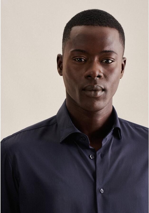 Seidensticker Super SF Super slim fit zakelijk overhemd met kentkraag - Foto 2