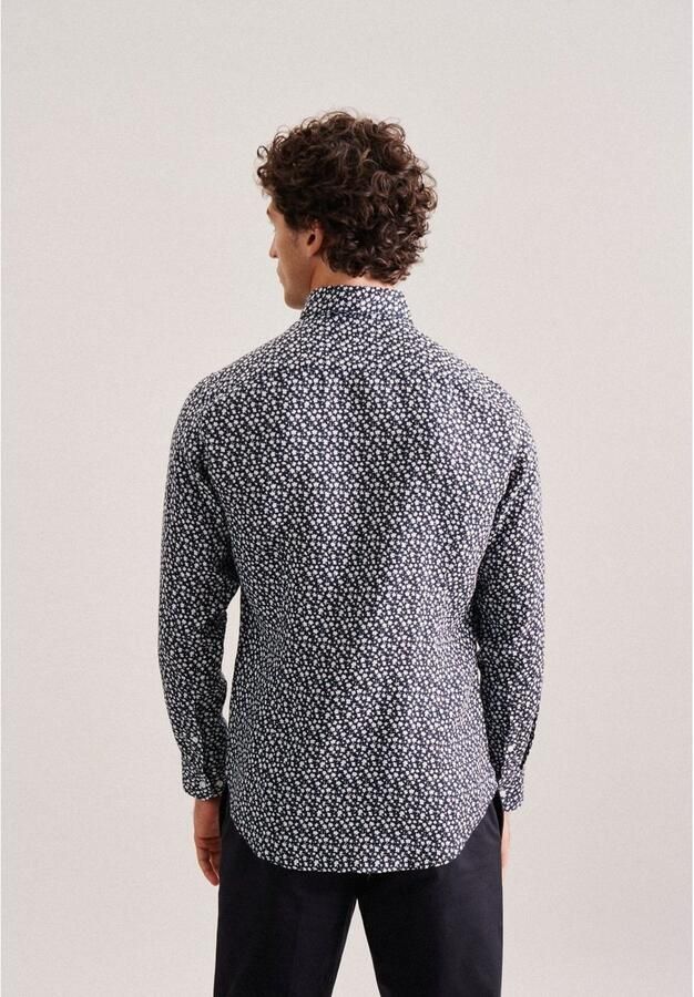 Seidensticker Businessoverhemd X-Slim lange mouwen kentkraag print - Foto 6