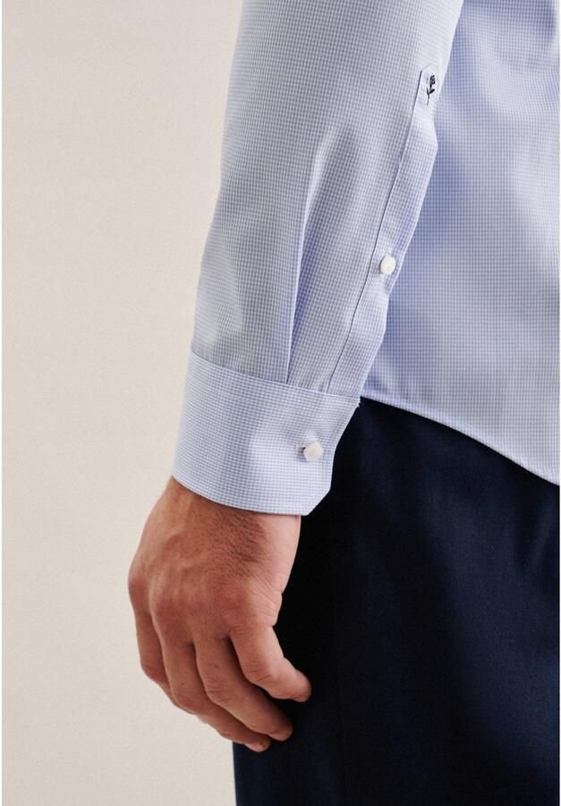 Seidensticker Businessoverhemd X-Slim lange mouwen kentkraag ruit - Foto 5