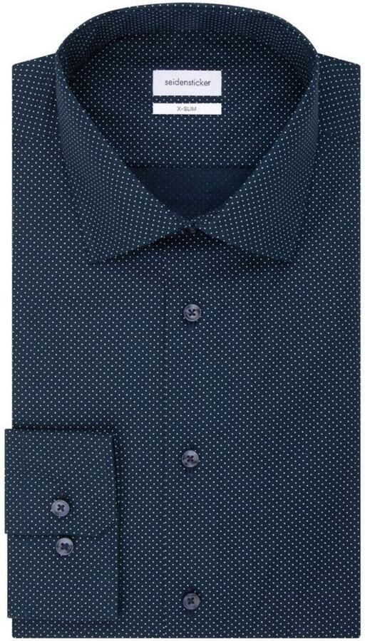 Seidensticker Super SF Slim fit zakelijk overhemd met all-over motief - Foto 6