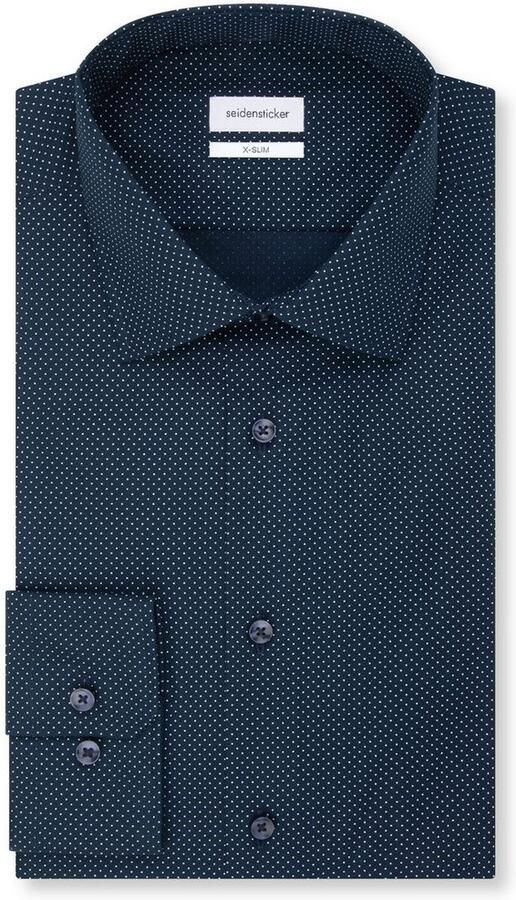 Seidensticker Super SF Slim fit zakelijk overhemd met all-over motief - Foto 6