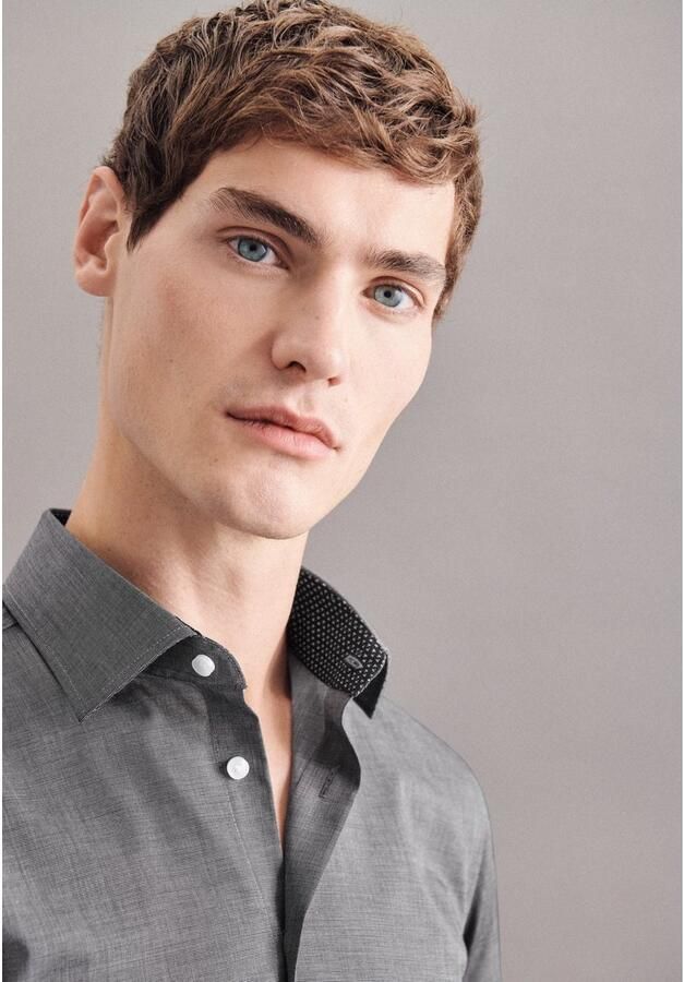 Seidensticker Businessoverhemd X-Slim lange mouwen kentkraag uni - Foto 5