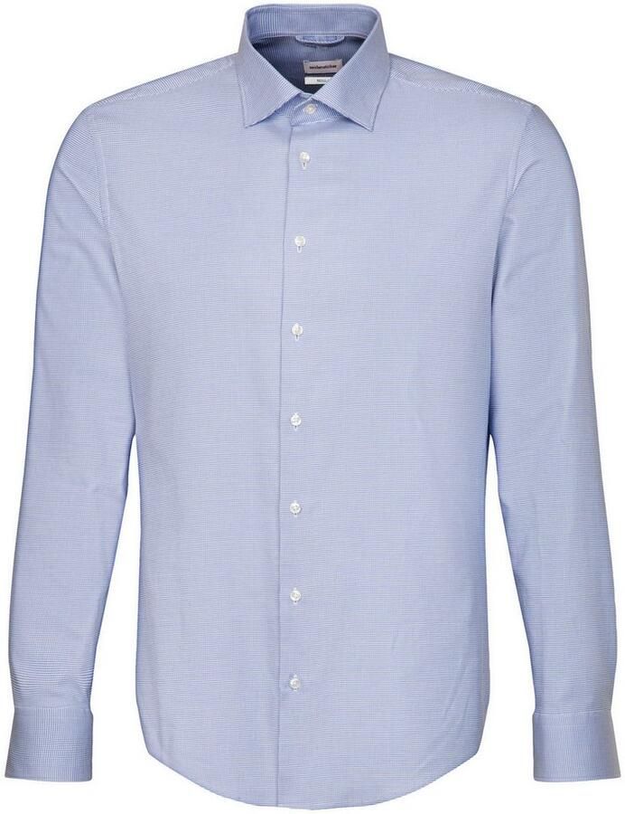 Seidensticker Businessoverhemd Zwarte roos Comfort 1 1 Kentkraag structuur