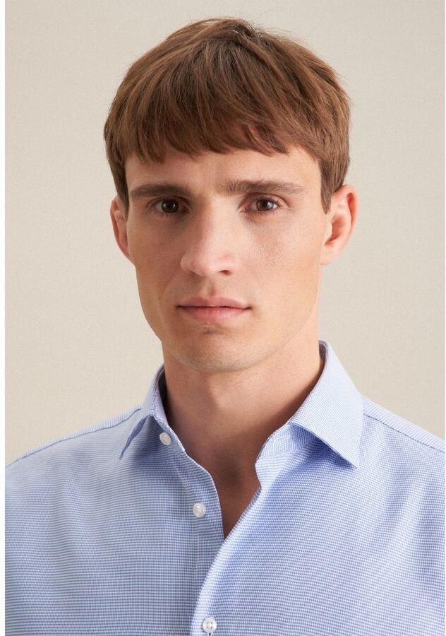 Seidensticker Businessoverhemd Zwarte roos Comfort 1 1 Kentkraag structuur - Foto 3