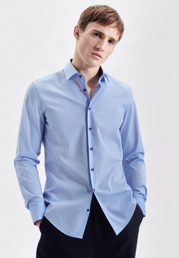 Seidensticker Business Shirt X-Slim Blauw Heren - Foto 6