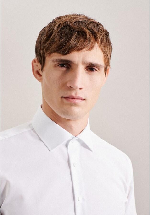 Seidensticker Businessoverhemd Shaped lange mouwen kentkraag uni