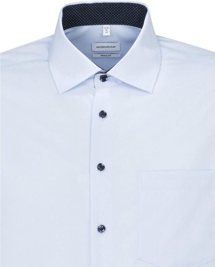 Seidensticker Businessoverhemd Zwarte roos Regular 1 1 extra lange Kent kraag effen