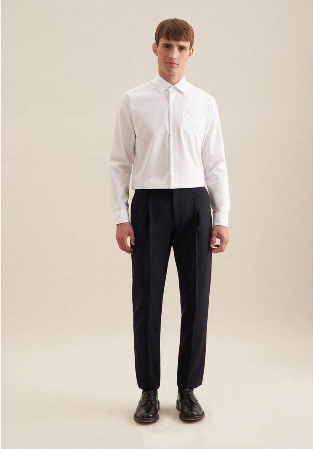 Seidensticker Businessoverhemd Zwarte roos Regular 1 1 extra lange Kent kraag effen - Foto 7