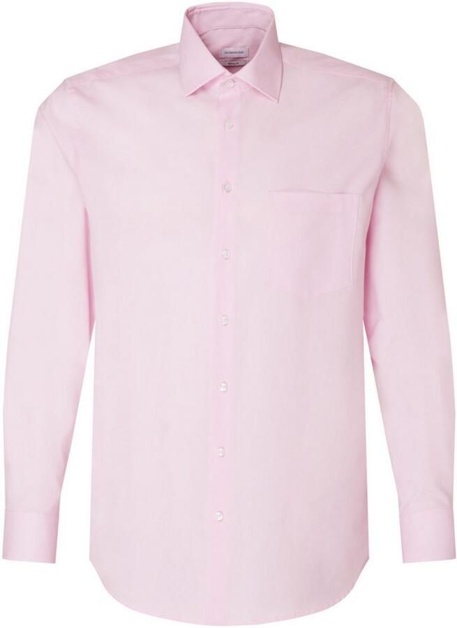 Seidensticker Businessoverhemd Zwarte roos Regular 1 1 Kent kraag effen