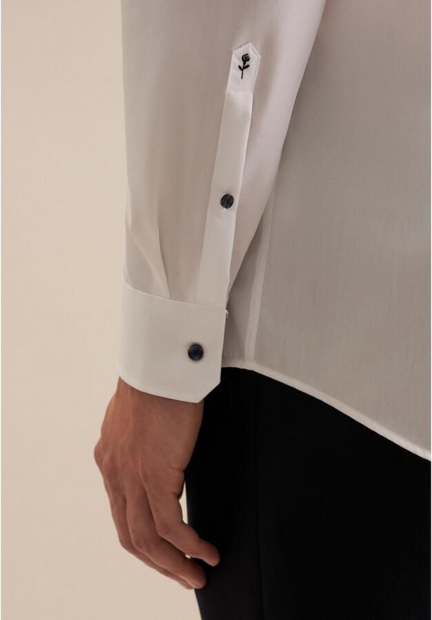 Seidensticker Businessoverhemd Zwarte roos Regular 1 1 Kent kraag effen - Foto 13