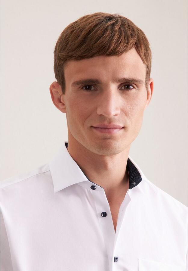 Seidensticker Businessoverhemd Zwarte roos Regular 1 1 Kent kraag effen - Foto 6