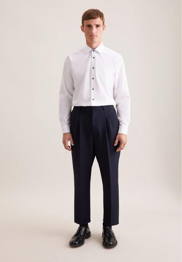 Seidensticker Businessoverhemd Zwarte roos Regular 1 1 Kent kraag effen - Foto 8