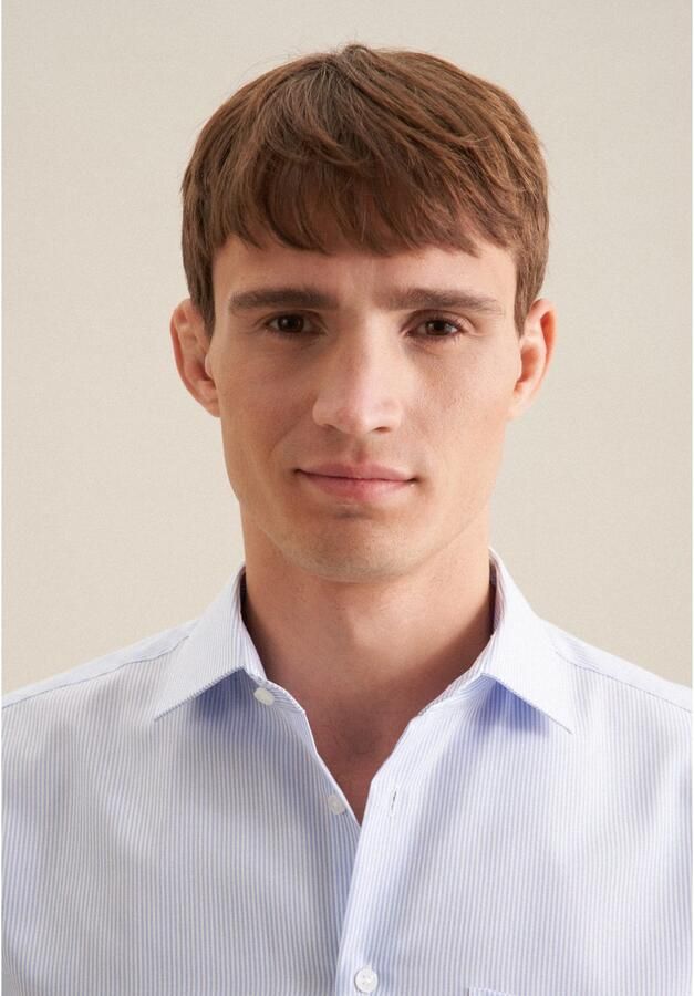 Seidensticker Businessoverhemd Zwarte roos Regular 1 1 Kent kraag gestreept - Foto 3