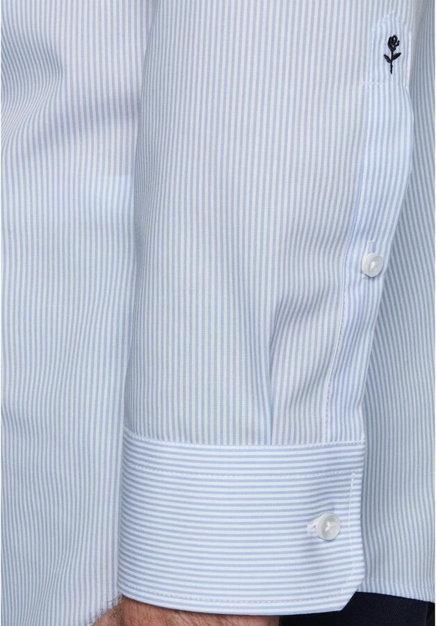 Seidensticker Businessoverhemd Zwarte roos Regular 1 1 Kent kraag gestreept - Foto 4