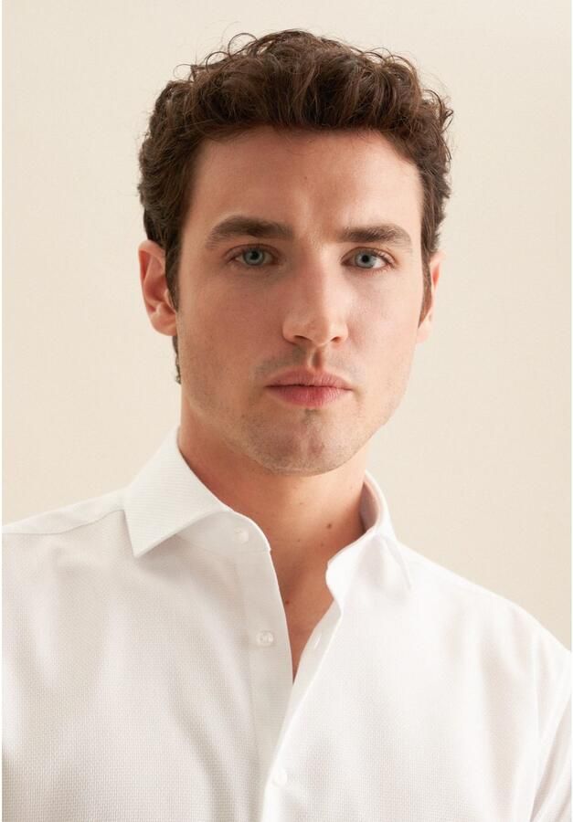 Seidensticker Businessoverhemd Zwarte roos Regular 1 1 Kent kraag structuur - Foto 2