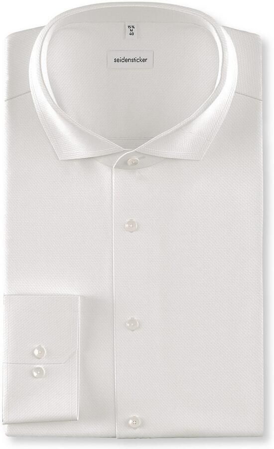 Seidensticker Businessoverhemd Zwarte roos Regular 1 1 Kent kraag structuur - Foto 8